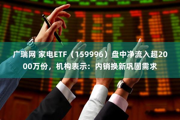 广瑞网 家电ETF（159996）盘中净流入超2000万份，机构表示：内销换新巩固需求