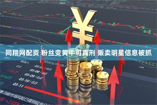 同翔网配资 粉丝变黄牛可真刑 贩卖明星信息被抓