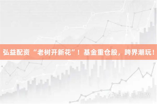 弘益配资 “老树开新花”！基金重仓股，跨界潮玩！